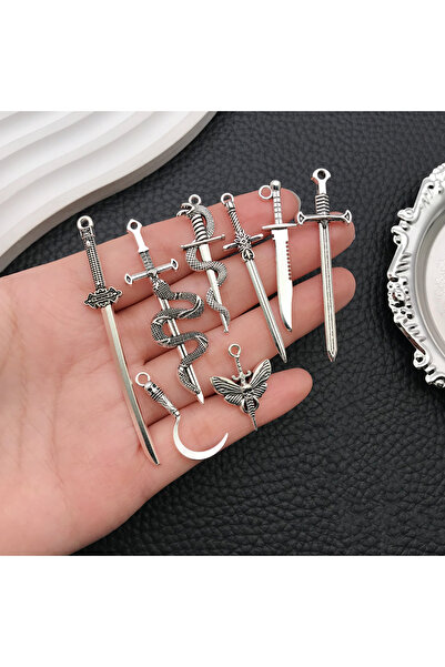 Choice SN714 ١٠/١٦ قطعة من تعليقات سيوف عتيقة مصنوعة يدويًا - مجوهرات قابلة ل...