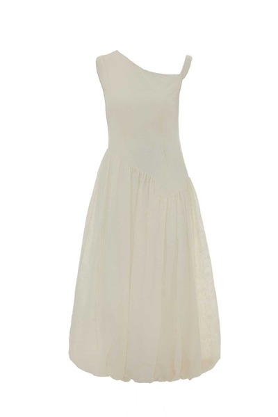 MORREZ Liora Balloon Silhouette Nakış Dokulu Elbise