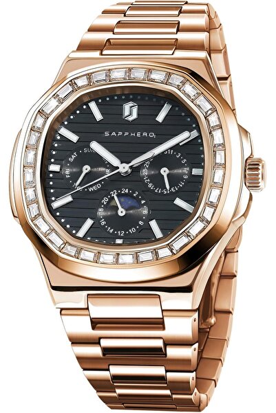 BY BENYAR ساعة يد رجالية بحزام من الفولاذ المقاوم للصدأ