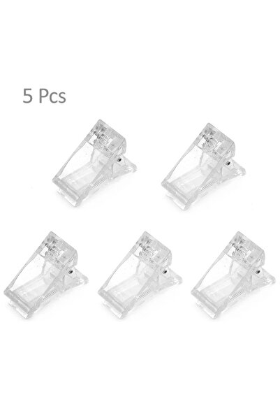 Choice 5 قطع من مشابك تزيين الأظافر الأكريليكية الشفافة، سهلة التشكيل، أطراف ...