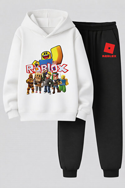 MAGORS Roblox Printed 3-Ply Quality Sweatshirt and Trackpants Children's Bott...