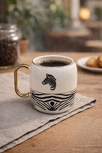 YzHome Acar Porcelain Gilded Gold Detailed Mug Cup 220ml