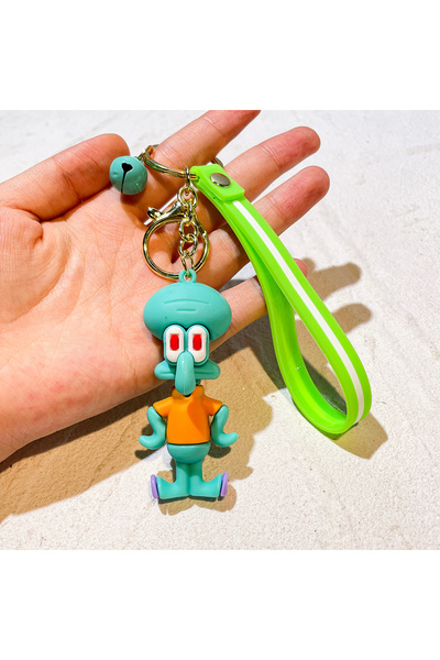 Choice سلسلة مفاتيح مفاتيح سبونج بوب سكوير بانتس الإبداعية اللطيفة، مقاس 6 سم...