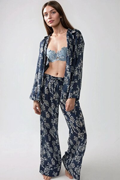 Hiccup طقم بيجامة من الساتان المطبوع