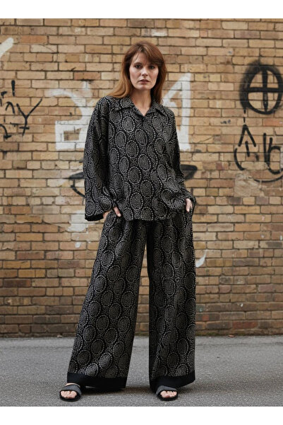 Su Koleksiyon Peony Casual Oversized Viscose Set