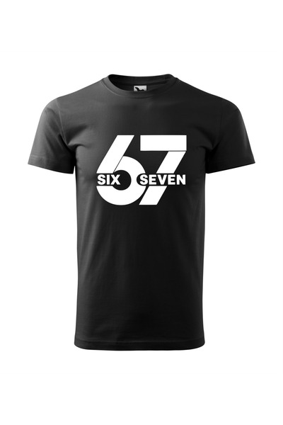 Malfini Custom T-shirt, "Six Seven", Black, Size XS, Model #22