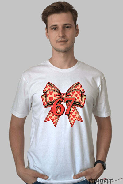 GILDAN Tricou Cadou Aniversar Fundita Cu Inimi Si Numarul 67 Barbat