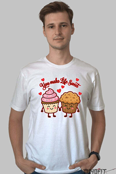 GILDAN Tricou Valentine S Day Cuplu You Make Life Sweet Barbat