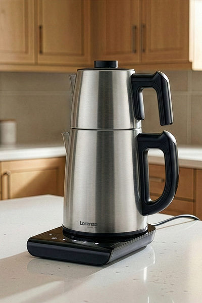 SmartTea 5 in 1 Konuşan Çelik Çay Makinesi Kettle Su Isıtıcısı İnox