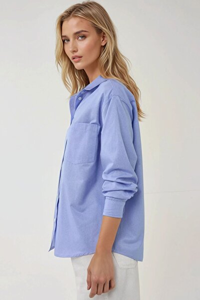 Hiccup قميص من مزيج الكتان بأكمام طويلة وقصة عادية