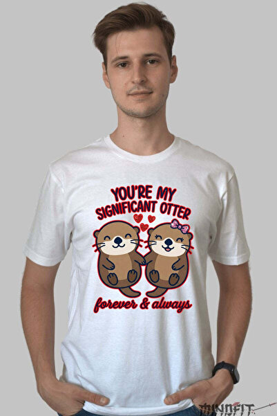GILDAN Tricou Valentine S Day Cuplu You Re My Significant Otter Barbat