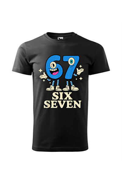 Malfini Custom T-shirt, "Six Seven", Black, Size XL, Model #6