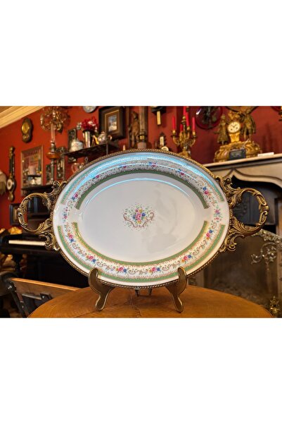 tayfuntufan antika koleksiyon The Elegance of Brass and Porcelain Limoges Han...