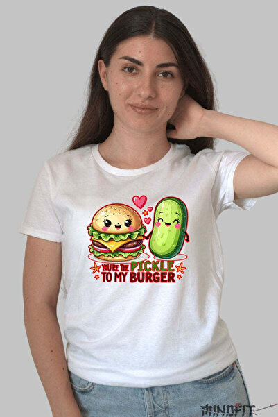 GILDAN Tricou Valentine S Day Cuplu You Re The Pickle To My Burger Dama