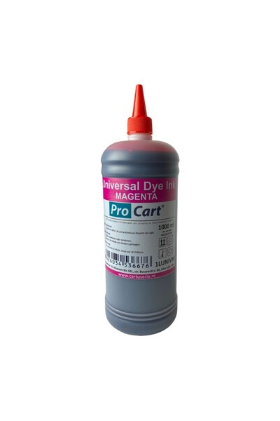 PROCART Universal Dye Magenta Ink, 1 Liter, for HP Canon Epson Brother