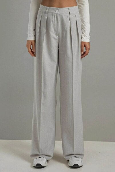 Hiccup Pantaloni palazzo cu talie înaltă, cu dungi, cu croi larg