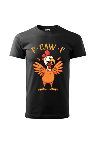 Malfini Custom T-shirt, "F CAW F", Black, Size XL, Model #23