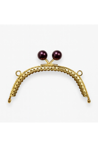 Prestij Boncuk Yellow Color Metal Purse and Wallet Clip with Coffee Bead Bun ...