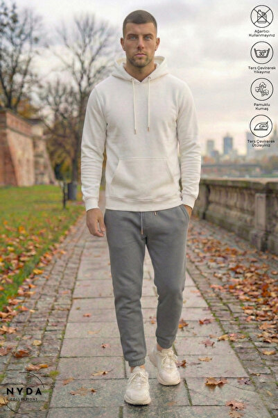 Nyda Collections Men's Jogger with Elastic Waist and Cuffs, Pockets, Oversize...