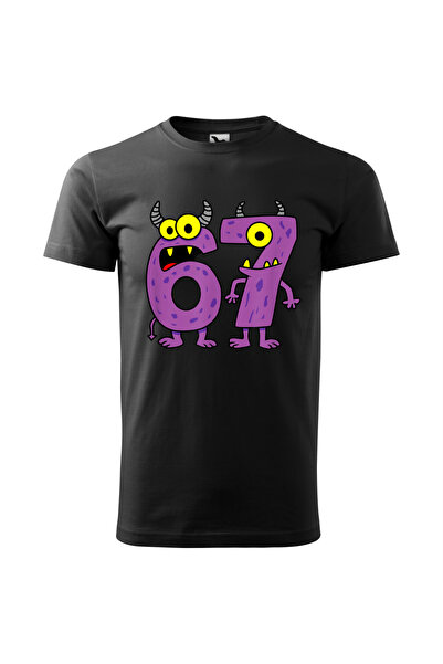 Malfini Custom T-shirt, "Six Seven", Black, Size 158 cm, Model #21