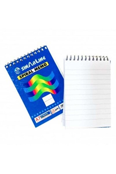 SINARLINE - Spiral Notebook, 80 Sheets, 56 gsm, A7 Size - Pack of 10