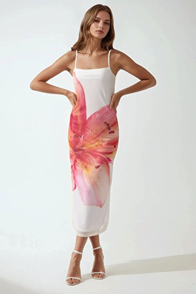 Hiccup Square Neck Floral Print Bodycon Maxi Dress