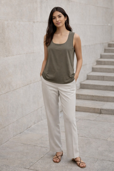 AYHAN Single Jersey Combed Cotton Blouse 3014