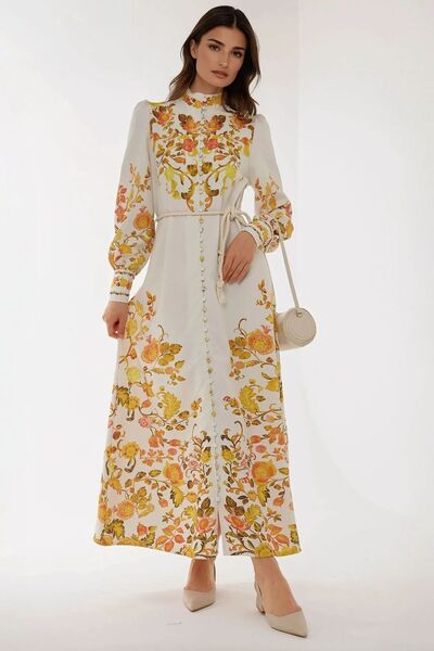 Hiccup Φόρεμα μάξι με στάμπα μακρυμάνικο