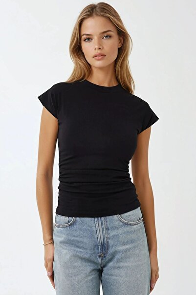 Hiccup Tricou cu mânecă scurtă și guler rotund ajustat