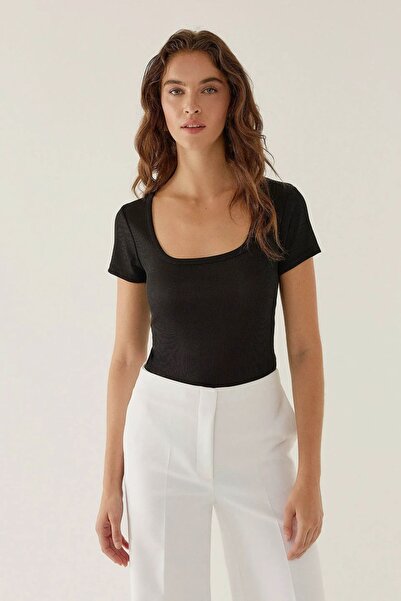 Hiccup Плетено боди с кръгло деколте