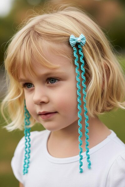 TAKIŞTIR 2-dijelna zelena traka sa figurama, dečija bočna kopča