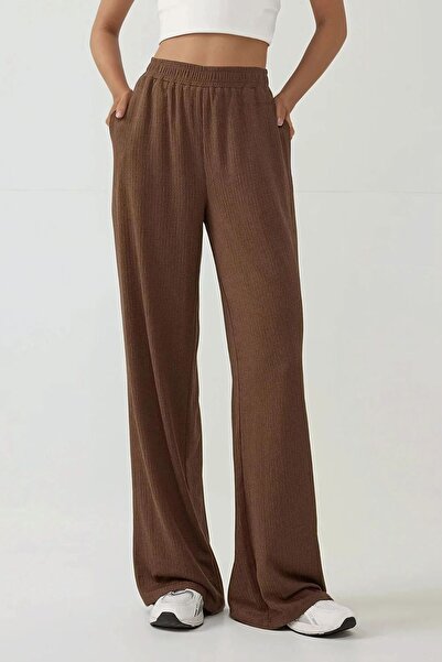 Hiccup Широки плетени панталони с текстурирани крачоли