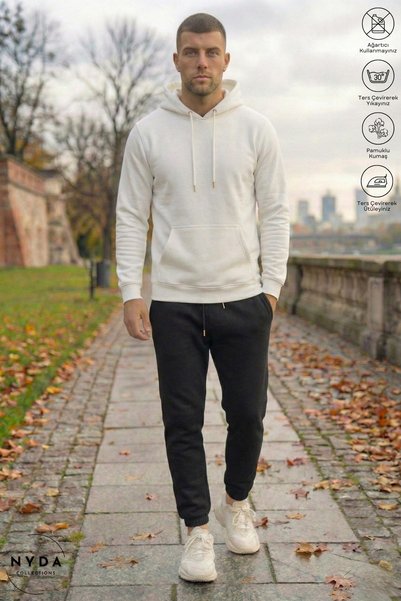 Nyda Collections Men's Jogger with Elastic Waist and Cuffs, Pockets, Oversize...