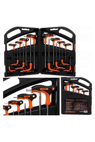 Kraft Set of 16 hexagonal screwdrivers torx type T, allen,