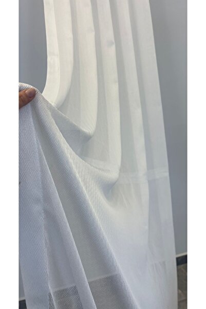 La Diva Home Perde Balık Sırtı Model Desenli 1/3 Sık Pile Tül Perde Kırışmaz ...