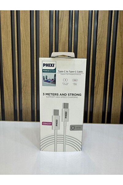 UrbanCase PHIXI Type-c to type-c kablo 3 Metre