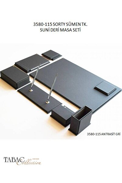 Tabac 3850-115 Sorty Suni Deri Ofis Masaüstü Sümen Seti | Lüks Büro Masa Seti...
