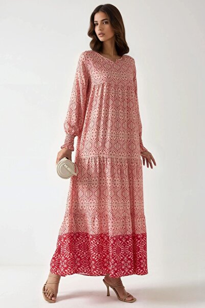 Hiccup فستان ماكسي فيسكوز مطبوع