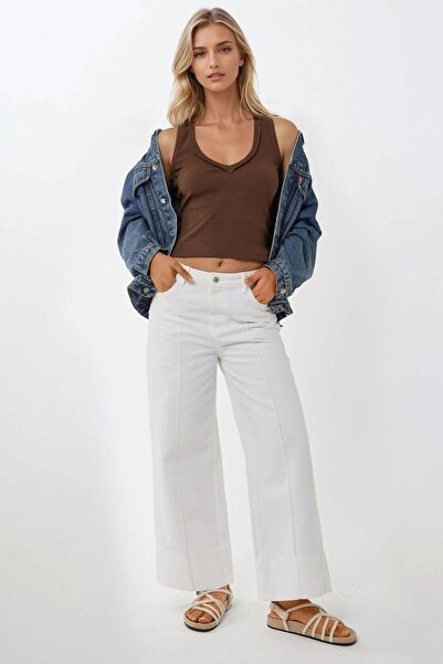 Hiccup Πλεκτό μπλουζάκι με λεπτή εφαρμογή με λεπτομέρεια αντίστροφης ραφής με...