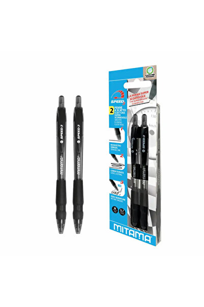 Mitama Set de 2 pixuri cu gel, 0,7 puncte, scriere neagră