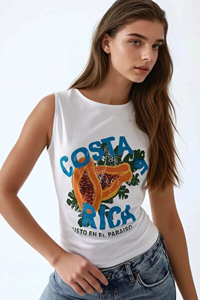 Hiccup Slim Fit Baskılı Bisiklet Yaka Pamuklu T-Shirt