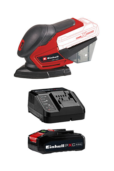 Einhell TE-OS 18/150 Li, Akülü Çok Amaçlı Zımpara Seti (2,5 Ah Starter Kit Da...