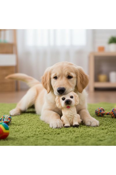 ForWhat Dog Motif Plastic Toy with Sound for Office Home Office Pet Cat Animal
