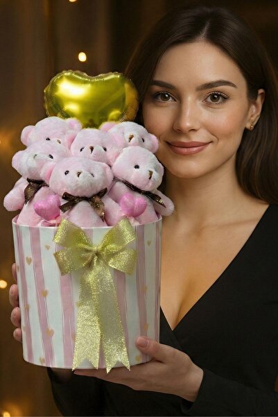 Sole Sevgililer gününe ÖZEL: Gold Detaylı Premium Silindir Kutuda, Kalpli Bal...