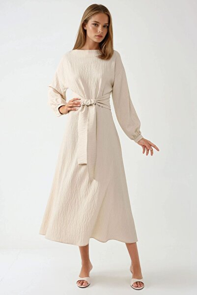 Hiccup Rochie maxi texturată cu guler rotund