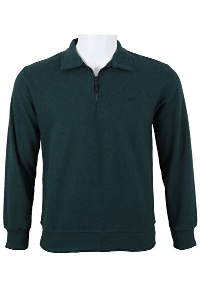 Modarar Men's Sweater Half Zipper Green Color Rar01376