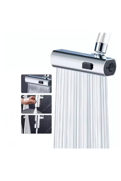 OEM Extensie pentru robinet, adaptor baterie rotativ 360°, 4 functii pulveriz...