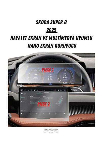 UniqAnatolia Skoda Superb 2025 Ghost Dashboard and Multimedia Compatible Nano...