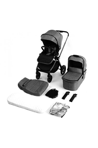 Kidnort Carucior reversibil 2 in 1 pentru copii Isbjorn Grey, pliere compacta...