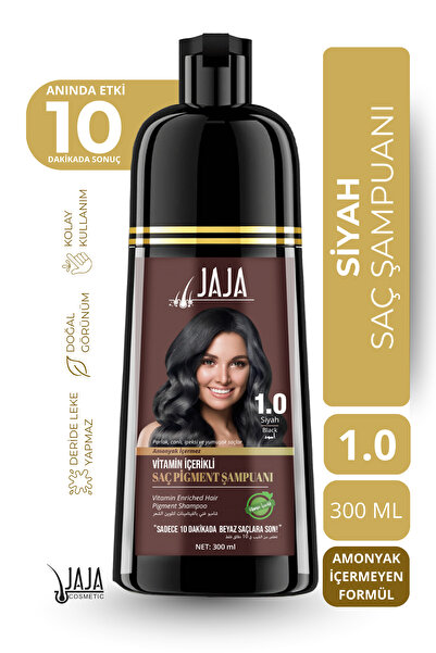 Jaja Siyah (Black) Saç Pigment Şampuanı 1.0 | 300 ML & Vitamin İçerikli